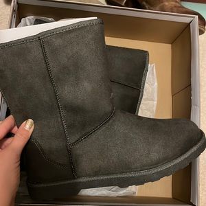 MAKALU GREY FUR BOOTS